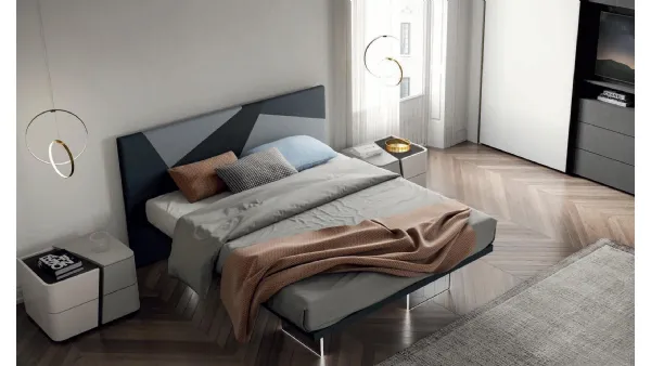 Letto in velluto Slim di Artigianmobili