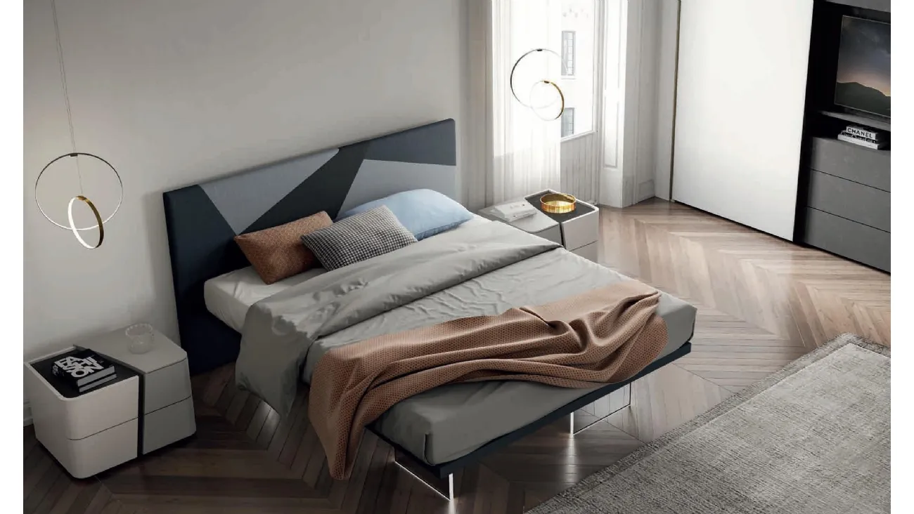 Letto in velluto Slim di Artigianmobili